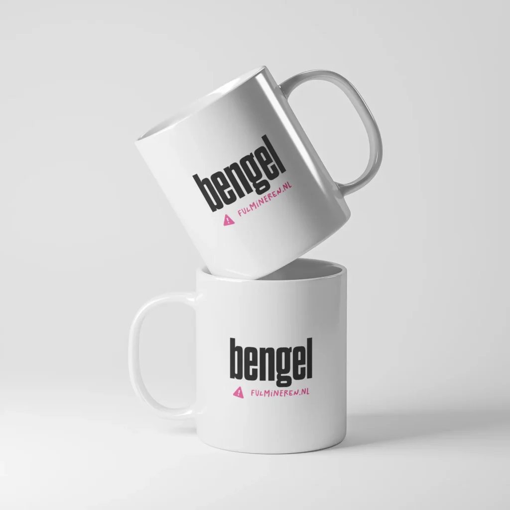 Grappige mok met 'bengel' opdruk