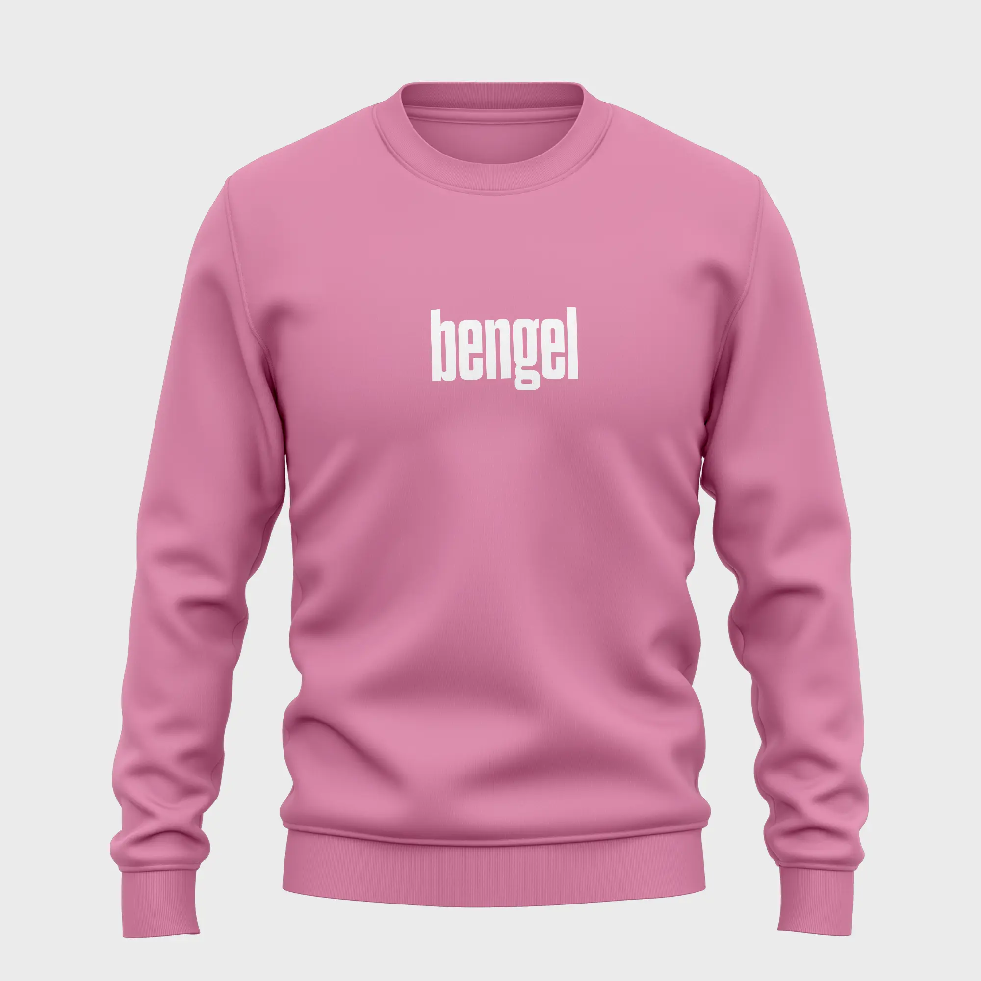 Grappige roze trui met opdruk 'bengel' in witte tekst