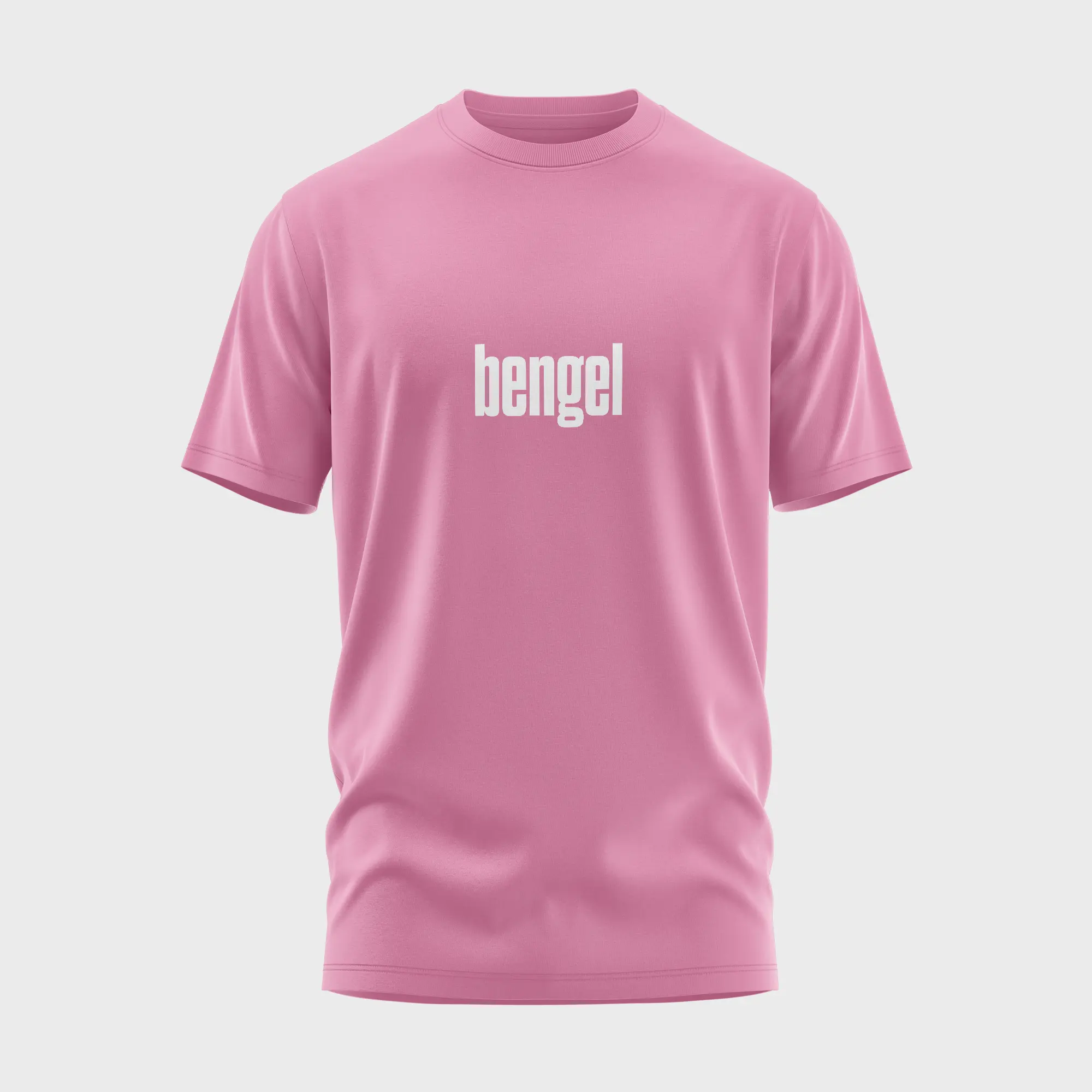 Grappig roze t-shirt met opdruk 'bengel' in witte tekst