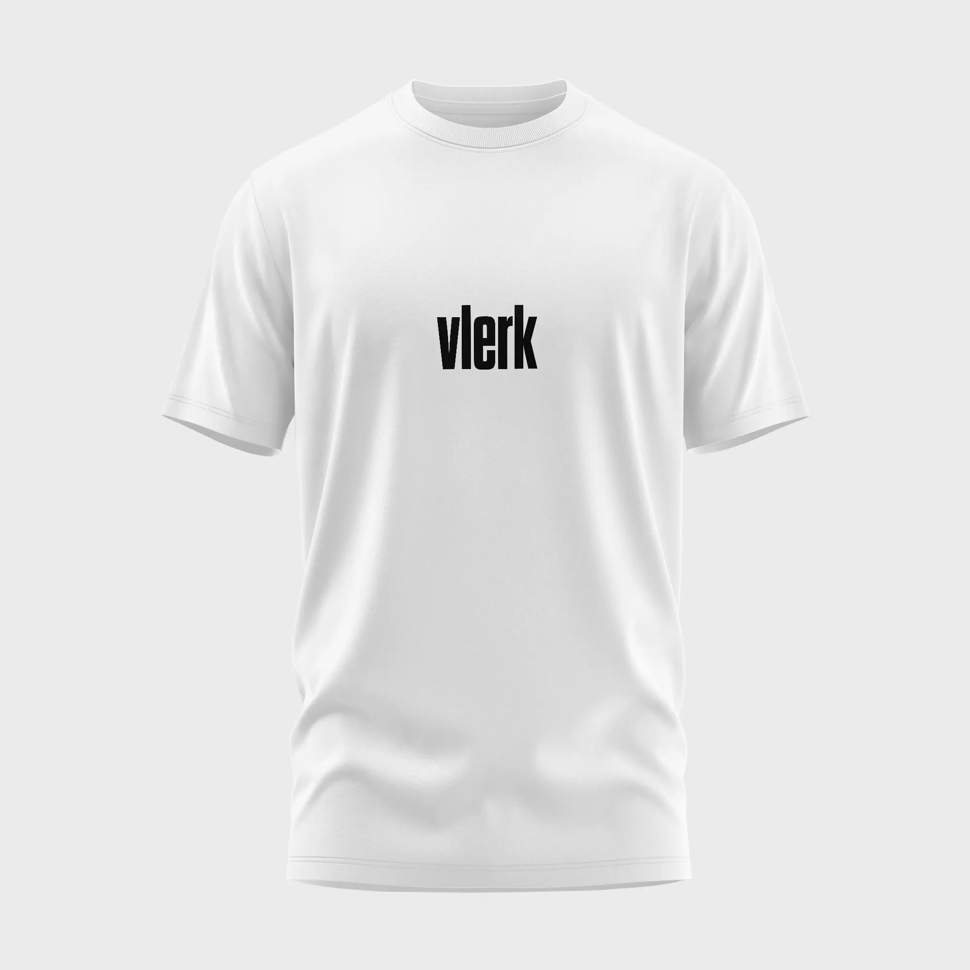 Leuk wit t-shirt met opdruk 'vlerk' in zwarte tekst