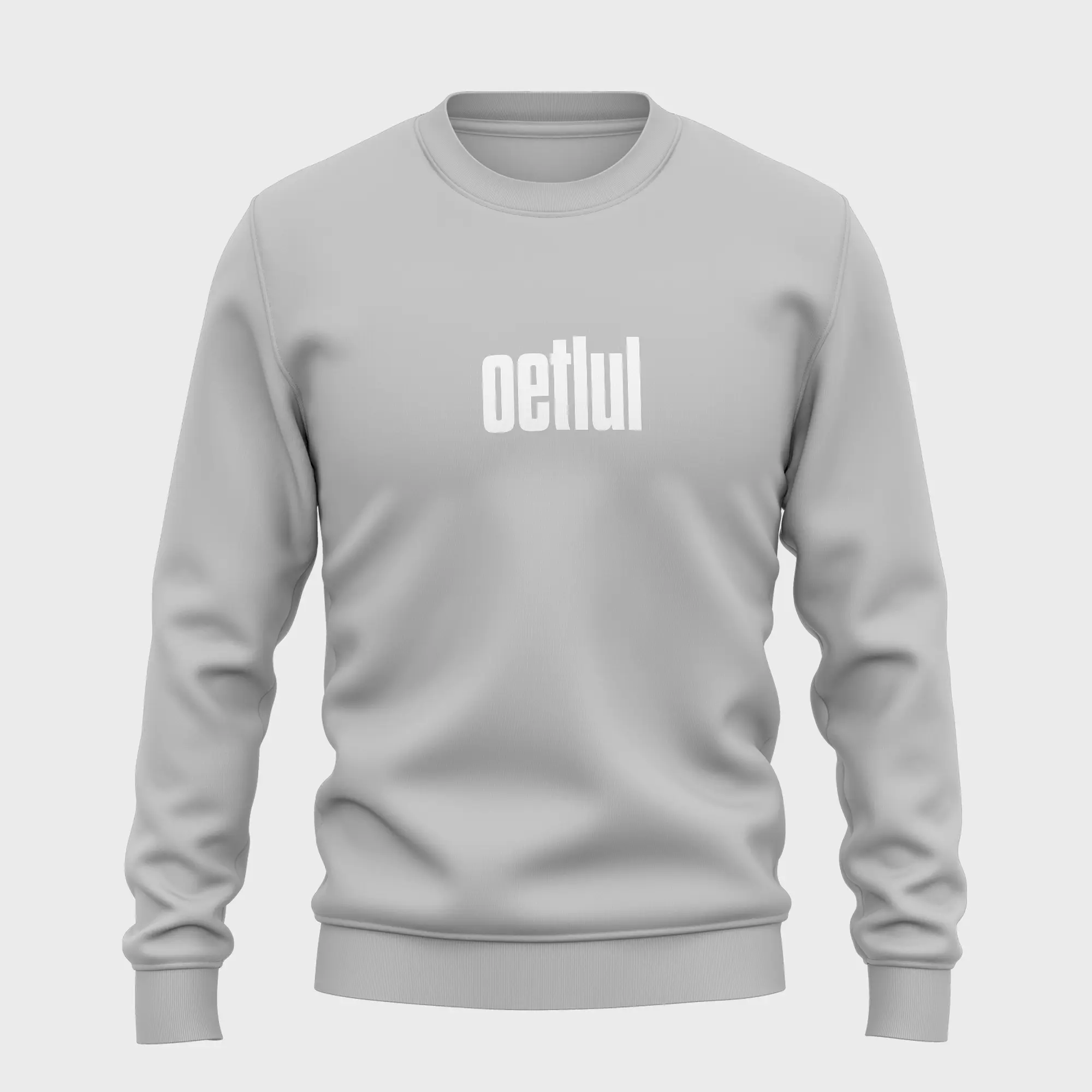 Grappige grijze sweater met opdruk 'oetlul'