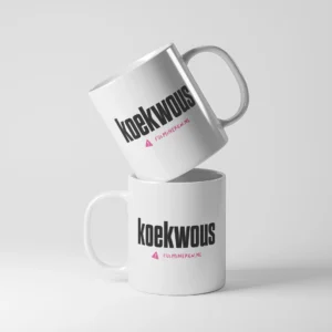 Mok met opdruk 'koekwous'